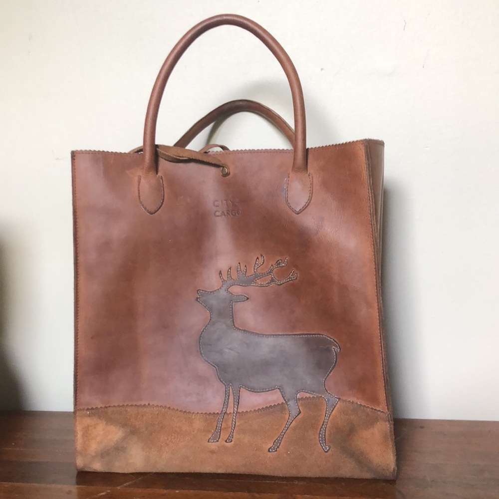 Full grain Kashmiri Leather Grocery Tote